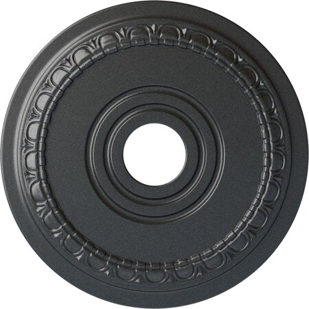 Ekena Millwork Munich Ceiling Medallion (Fits Canopies up to 5 5/8"), 17 1/2"OD x 3 5/8"ID x 1"P, Pewter CM17MUPES